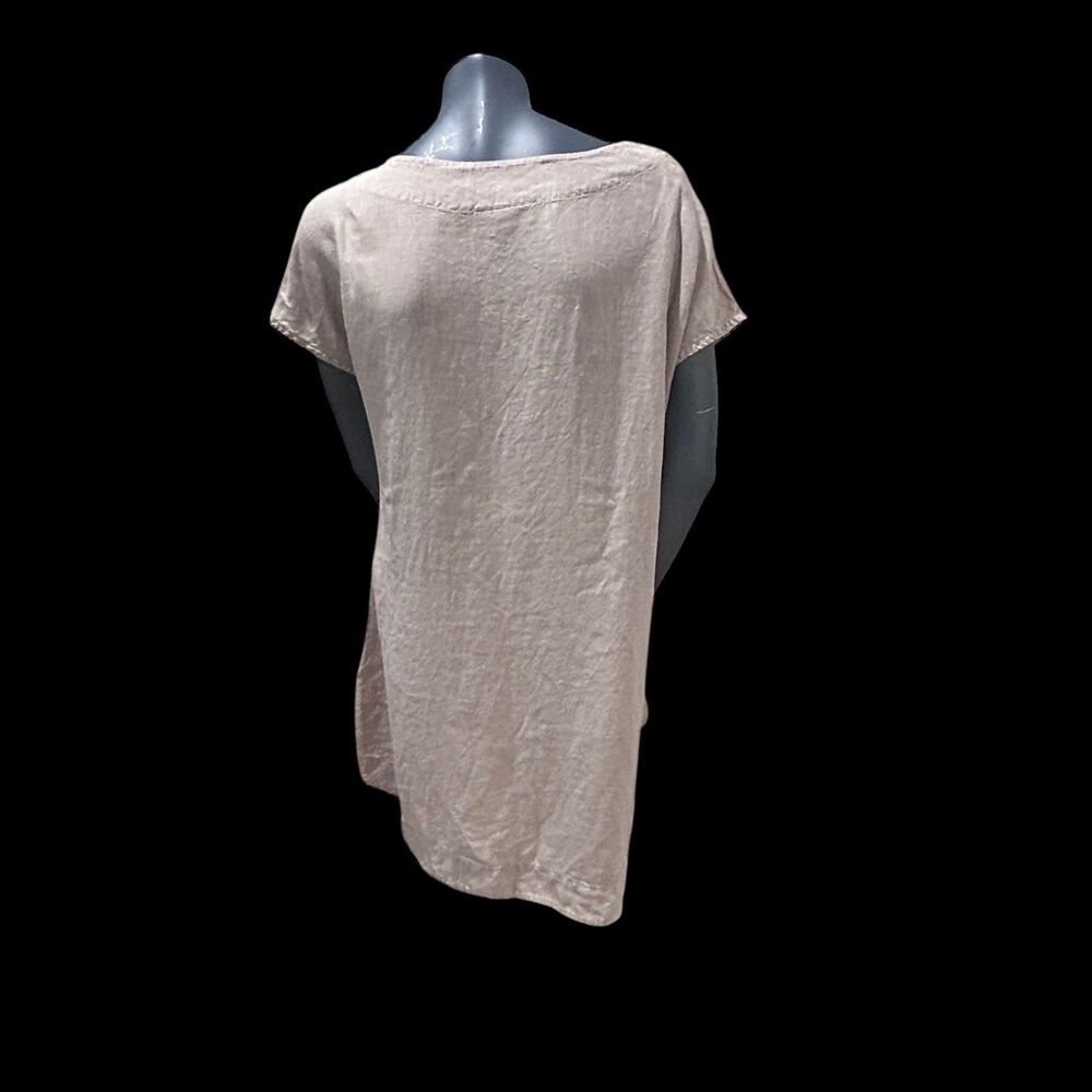 Bryn Walker Tapioca 100% Linen Tunic Style Top Lagenlook Size Small Sleeveless - Picture 2 of 10